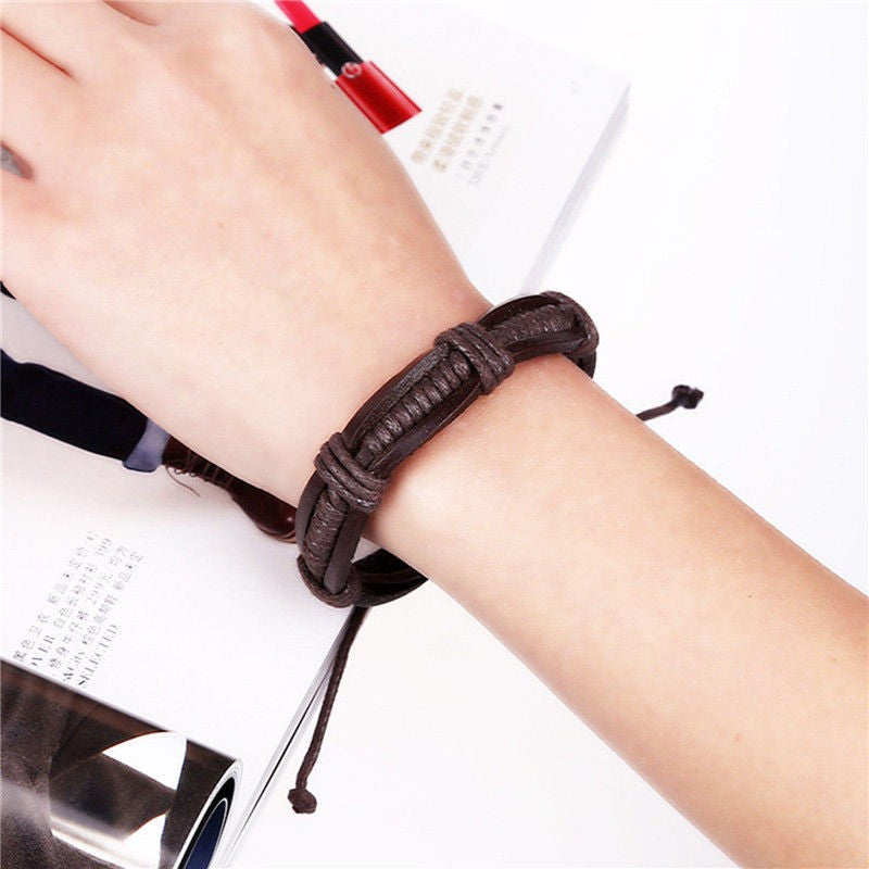 Bangle bracelet leather bracelet woven bracelet women man bracelet